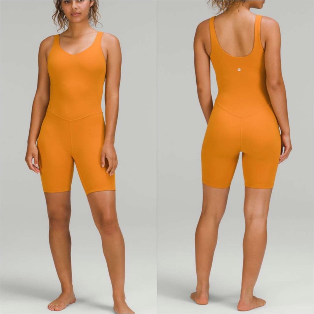 NWT Lululemon Align 8” Bodysuit Autumn Orange size 10